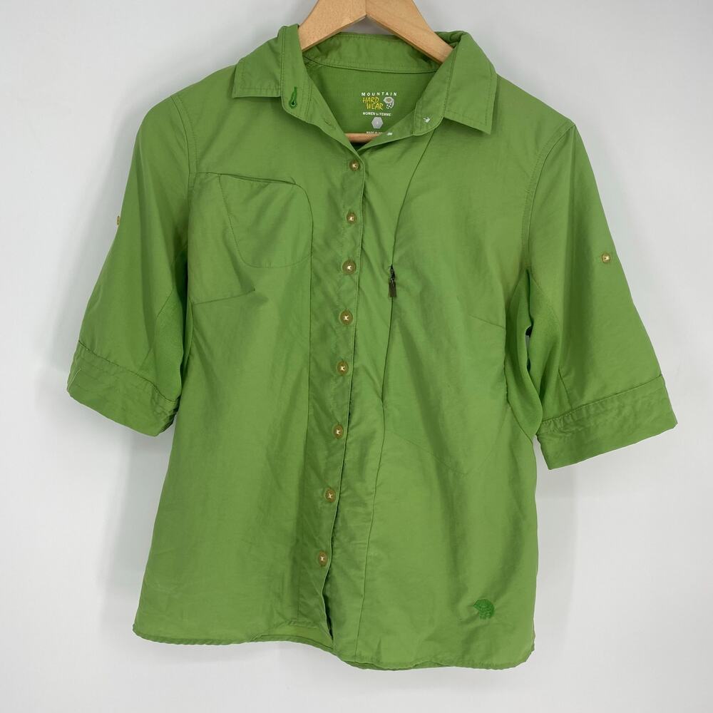 Mountain Hardwear Shirt Women’s 6 Green Gorpcore Outdoor Hiking Camping Active